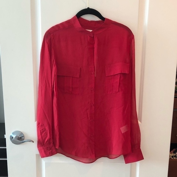 Erin Fetherston Silk Red Blouse Size S NWT - Picture 1 of 13